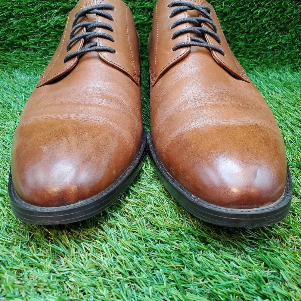 Cole Haan Hawthorne Plain Oxford SIZE 8.5 Men's Leather Dress Shoes British Tan